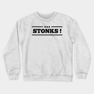 Stonks! (White) Crewneck Sweatshirt